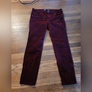 Kut from The Kloth Burgundy Corduroy Women's Skinny Jeans